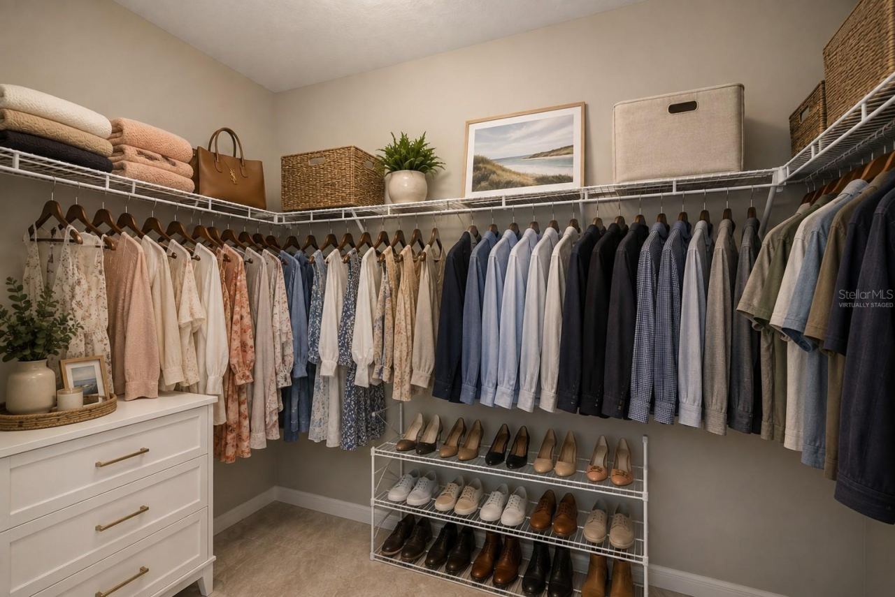 Photo 19 of 20: Primary Closet virtually staged