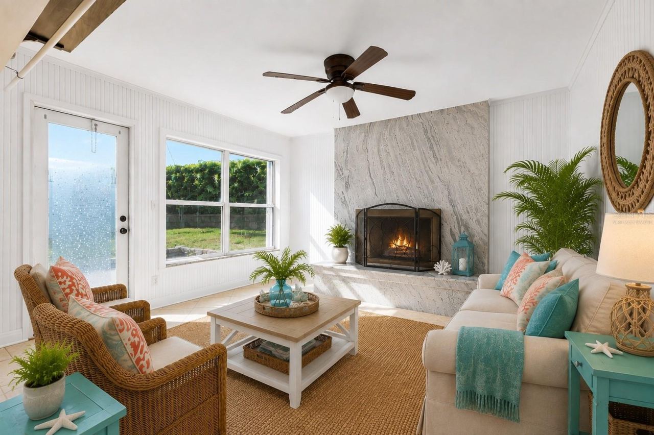 Photo 17 of 20: Virtually staged family room