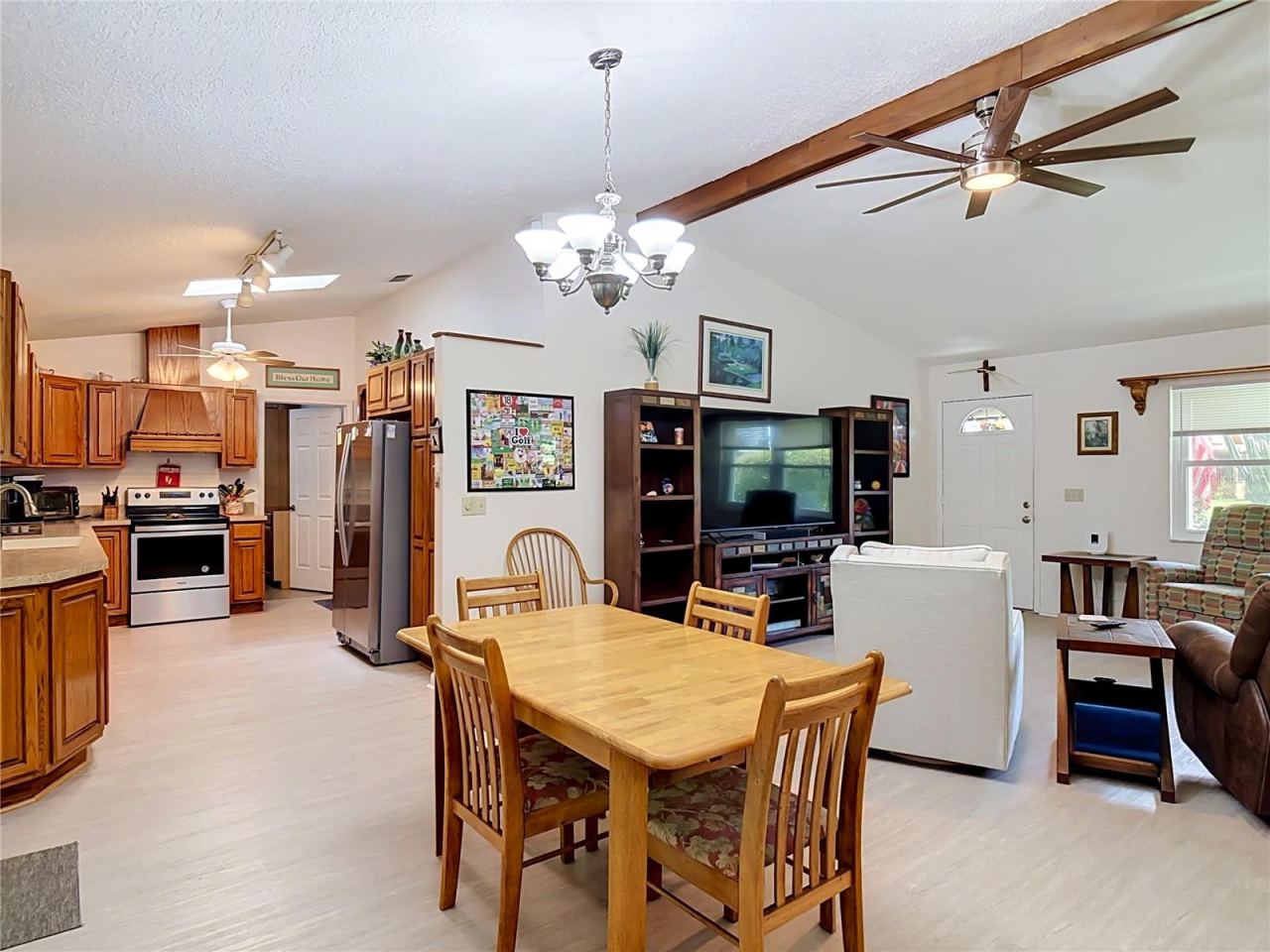 Photo 3 of 20: Great room with high ceilings and skylights